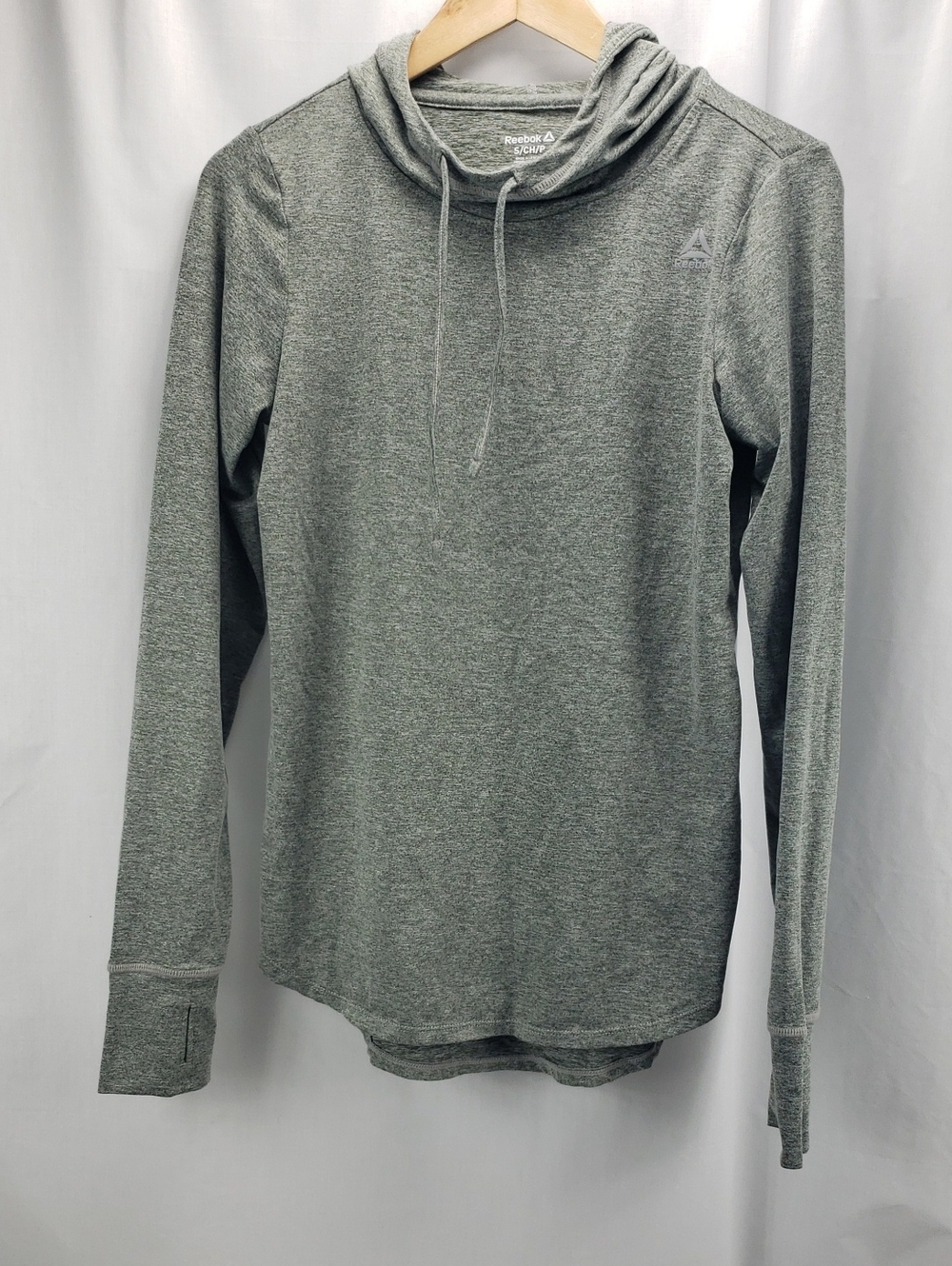 Reebok Hooded Active Top Gray Women's Size Small